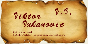 Viktor Vukanović vizit kartica